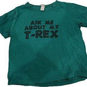 Kids green T-Rex Graphic Tee